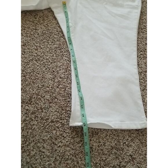 Lane Bryant White Pedal Pusher Capri Pants Women 22 MidRise 5 Pocket Stretch NEW - Picture 9 of 10
